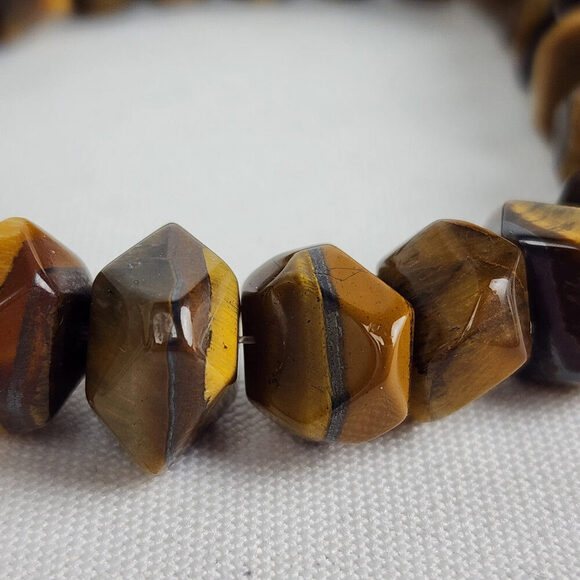Tigers Eye Beaded Stretch Bracelet - Picture 3 of 4